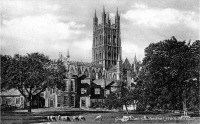 Англия - Cathedral from river Gloucester England Великобритания,  Англия,  Юго-Западная Англия