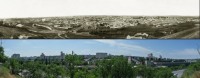  - Увеличенная панорама Кишинёва конца XIX века (1889 год) и начала XXI века (2009 год) с горы Рышкановки
