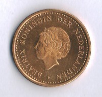 Старинные деньги (бумажные, монеты) - 1 гульден нидерландских Антильских островов, аверс
