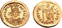 Старинные деньги (бумажные, монеты) - Василиск . 475-476 нашей эры. А.В. Solidus (4,47 г, 6 ч). Константинополь мяты.
