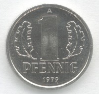 Старинные деньги (бумажные, монеты) - 1 Пфенниг