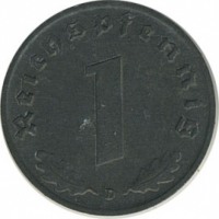 Старинные деньги (бумажные, монеты) - 1 рейхспфеннинг,