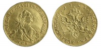 Старинные деньги (бумажные, монеты) - Червонец 1763 г.