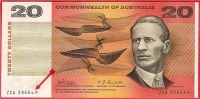 Старинные деньги (бумажные, монеты) - Бона - 20 австралийских долларов со звездочкой в номере