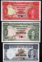 Старинные деньги (бумажные, монеты) - Бона - Сенсационная серия из 5 образцов, Новая Зеландия