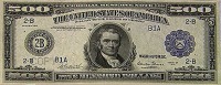 Старинные деньги (бумажные, монеты) - Долларовые купюры больших номиналов
