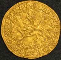 Старинные деньги (бумажные, монеты) - Испанская золотая монета 1474 год Генрих IV