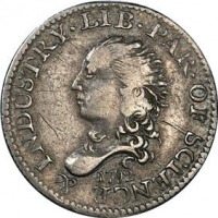 Старинные деньги (бумажные, монеты) - Half Disme 1792, серебро