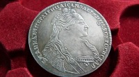 Старинные деньги (бумажные, монеты) - Царский Рубль, 1736г. Анна Иоанновна