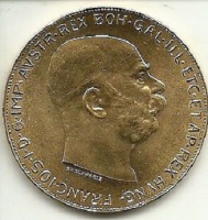 Старинные деньги (бумажные, монеты) - 100 корон, Австрия 1915