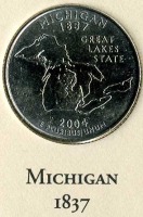 Старинные деньги (бумажные, монеты) - Мичиган.