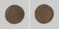 Старинные деньги (бумажные, монеты) - Медный Пенни с портретом Карла Великого