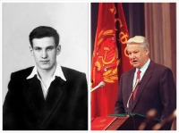 Ретро знаменитости - Какими были политики в молодости.  Первый президент России Борис Ельцин