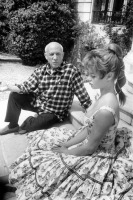 Ретро знаменитости - Пабло Пикассо и Бриджит Бардо, 1956.