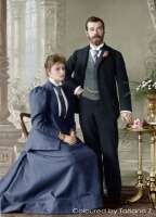 Ретро знаменитости - Цесаревич Николай Александрович и принцесса Алиса Гессенская . Август  1894. Великобритания.
