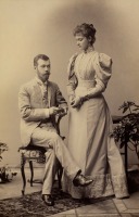 Ретро знаменитости - Цесаревич Николай Александрович и принцесса Алиса Гессенская . Апрель  1894. Кобург.