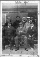 Ретро знаменитости - Российская делегация после мирных переговоров с Японией в Портсмуте (5 сентября 1905 г.) на палубе корабля 