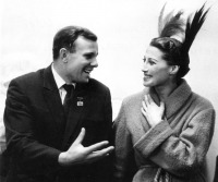 Ретро знаменитости - Юрий Гагарин и Майя Плисецкая, 1961 год