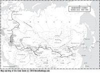 Киргизия - Карта Азиатской экспедиции Маннергейма 1906-1908