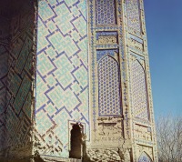 Узбекистан - Самарканд. Часть левого минарета Биби-Ханым, 1911