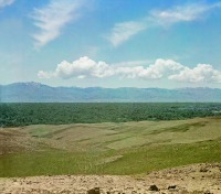 Узбекистан - Самарканд. Зеравшанский хребет, северный вид с Чапан-Ата, 1911