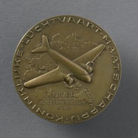Авиация - Памятная бронзовая медаль в честь полёта Лондон-Мельбурн в 1934