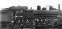 Железная дорога (поезда, паровозы, локомотивы, вагоны) - Только что полученный с завода паровоз на Северо-Кавказской железной дороге