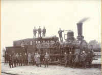 Железная дорога (поезда, паровозы, локомотивы, вагоны) - Паровоз З.275 в депо Елизаветполь(Гянджа).1907г.