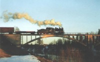 Железная дорога (поезда, паровозы, локомотивы, вагоны) - Паровоз Эу683-32 на участке Зарубежское-Окуловка.