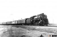 Железная дорога (поезда, паровозы, локомотивы, вагоны) - Паровоз Л с пассажирским поездом.