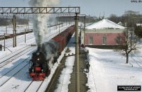 Железная дорога (поезда, паровозы, локомотивы, вагоны) - Паровоз Л-0026 с поездом на станции Раненбург,Липецкая область.