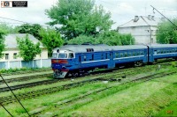 Железная дорога (поезда, паровозы, локомотивы, вагоны) - Дизель-поезд ДР1 сообщением Поречье-Гродно прибывает на ст.Гродно.