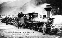 Железная дорога (поезда, паровозы, локомотивы, вагоны) - Первый экскурсионный поезд на Аляске.