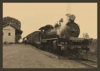 Железная дорога (поезда, паровозы, локомотивы, вагоны) - Поезд на ст.Кабанда,Северная Родезия
