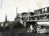 Железная дорога (поезда, паровозы, локомотивы, вагоны) - Поезд на мосту через р.Задьва,Венгрия