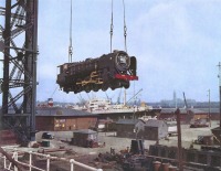 Железная дорога (поезда, паровозы, локомотивы, вагоны) - Отгрузка паровоза,Глазго,Великобритания