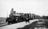 Железная дорога (поезда, паровозы, локомотивы, вагоны) - Пассажирский поезд на станции Транссиба