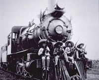 Железная дорога (поезда, паровозы, локомотивы, вагоны) - Мексиканские революционеры и паровоз