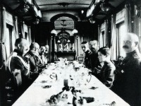 Железная дорога (поезда, паровозы, локомотивы, вагоны) - Чаепитие в вагоне императорского поезда