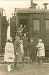 Железная дорога (поезда, паровозы, локомотивы, вагоны) - Раненые бойцы Красной Армии на ст.Курган