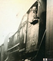 Железная дорога (поезда, паровозы, локомотивы, вагоны) - Паровоз СО17-1631 на пункте дезактивации подвижного состава