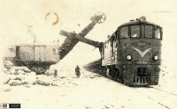 Железная дорога (поезда, паровозы, локомотивы, вагоны) - Погрузка руды на Черемшанском руднике,Челябинская область