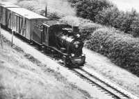 Железная дорога (поезда, паровозы, локомотивы, вагоны) - Узкоколейный паровоз Гр-255 с поездом на перегоне Вильянди-Мыйзакюла