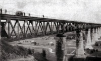 Железная дорога (поезда, паровозы, локомотивы, вагоны) - Железнодорожный мост через р.Дубиса в Лидувенай,Литва
