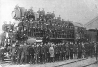 Железная дорога (поезда, паровозы, локомотивы, вагоны) - Учащиеся ФЗУ и паровоз Э.1472