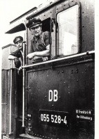 Железная дорога (поезда, паровозы, локомотивы, вагоны) - Бригада паровоза BR055 528-4 DB,Франкфурт,Германия