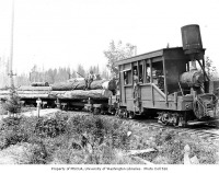 Железная дорога (поезда, паровозы, локомотивы, вагоны) - Паровоз системы Climax на лесозаготовках