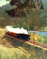 Железная дорога (поезда, паровозы, локомотивы, вагоны) - Паровоз серии ТЭ с поездом