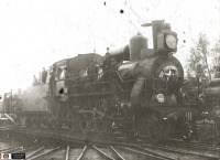 Железная дорога (поезда, паровозы, локомотивы, вагоны) - Паровоз Б-111 на поворотном круге в депо Бузулук,Оренбургская область