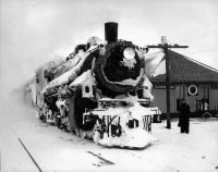 Железная дорога (поезда, паровозы, локомотивы, вагоны) - Поезд Северной Тихоокеанской ж.д.на ст.Каррингтон